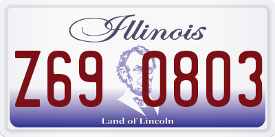 IL license plate Z690803