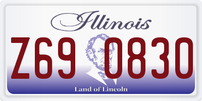 IL license plate Z690830