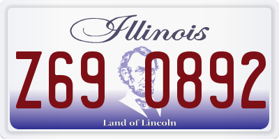 IL license plate Z690892