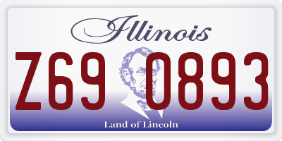 IL license plate Z690893