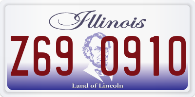 IL license plate Z690910