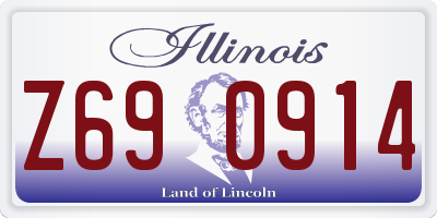 IL license plate Z690914