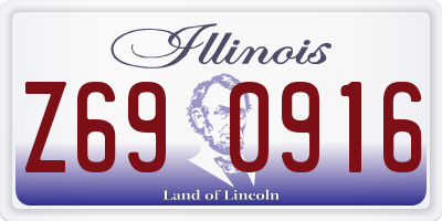 IL license plate Z690916