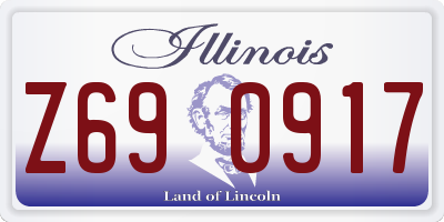 IL license plate Z690917
