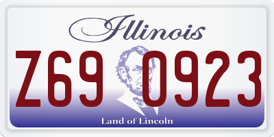 IL license plate Z690923
