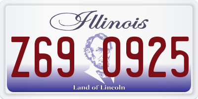 IL license plate Z690925