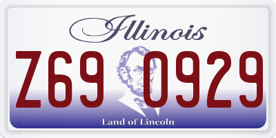 IL license plate Z690929