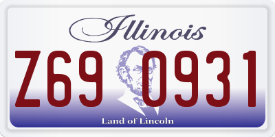 IL license plate Z690931