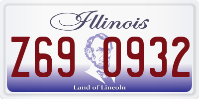 IL license plate Z690932