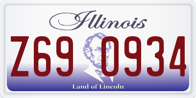 IL license plate Z690934