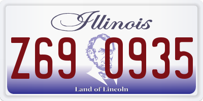 IL license plate Z690935
