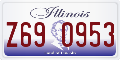 IL license plate Z690953