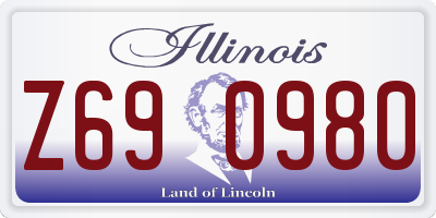 IL license plate Z690980