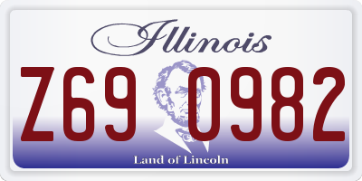IL license plate Z690982