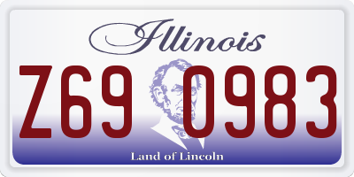 IL license plate Z690983