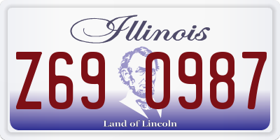 IL license plate Z690987