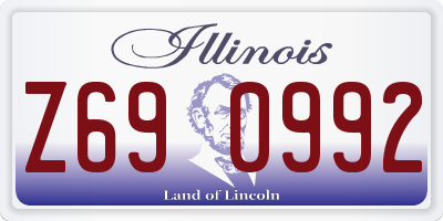 IL license plate Z690992