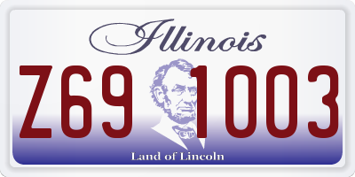 IL license plate Z691003