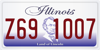 IL license plate Z691007