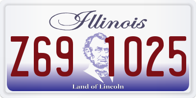 IL license plate Z691025