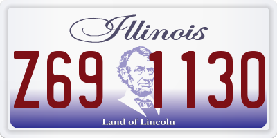 IL license plate Z691130