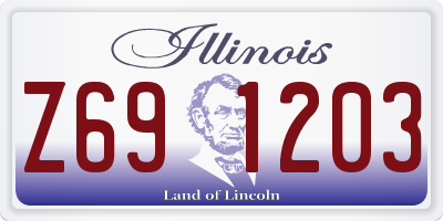 IL license plate Z691203