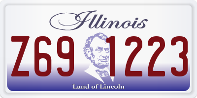 IL license plate Z691223