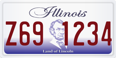 IL license plate Z691234