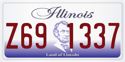 IL license plate Z691337