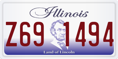 IL license plate Z691494