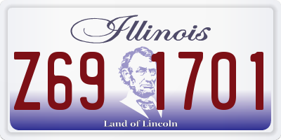 IL license plate Z691701