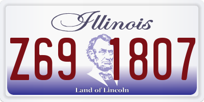 IL license plate Z691807