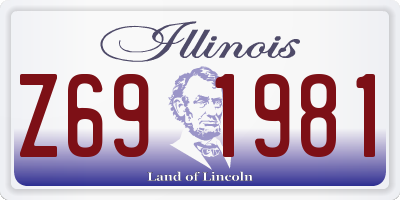 IL license plate Z691981