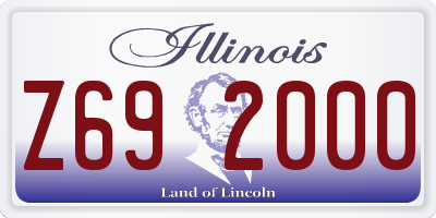 IL license plate Z692000
