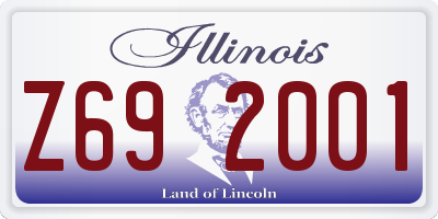 IL license plate Z692001
