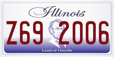 IL license plate Z692006