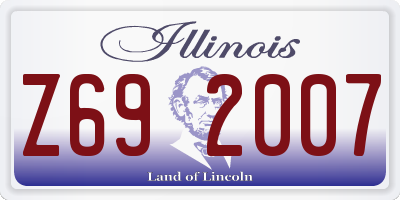 IL license plate Z692007