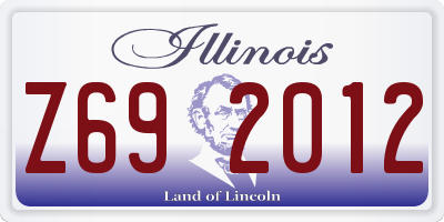 IL license plate Z692012