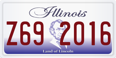 IL license plate Z692016