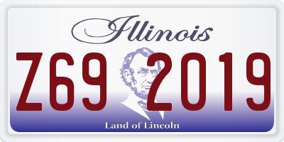 IL license plate Z692019