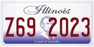 IL license plate Z692023