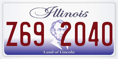 IL license plate Z692040