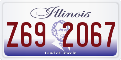 IL license plate Z692067