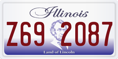IL license plate Z692087