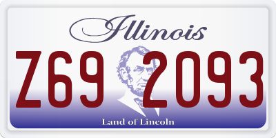IL license plate Z692093