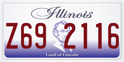 IL license plate Z692116
