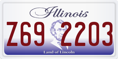 IL license plate Z692203