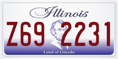 IL license plate Z692231