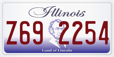IL license plate Z692254