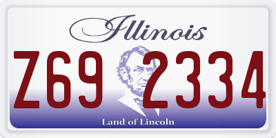 IL license plate Z692334